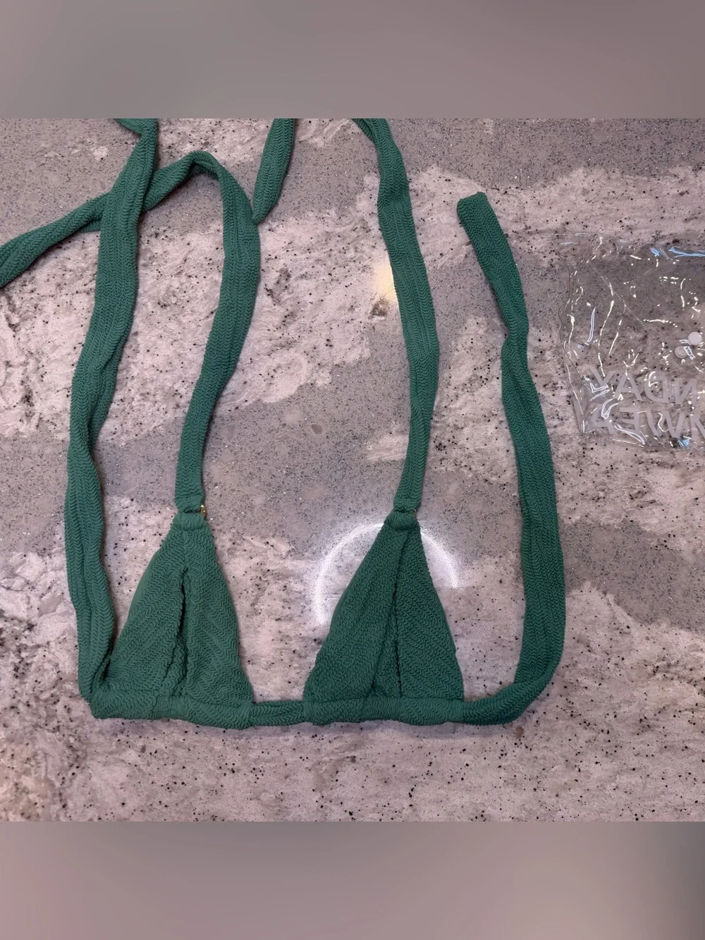 Monday Swimwear MOROCCO TOP - POND CRINKLE Size V